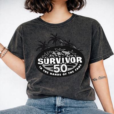 Harajuku Washed Shirts Survivor Season 50  Outfit Vintage T-Shirts Harajuku  Streetwear Short Sleeve Printed Tee Shirt