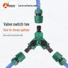 Three-Way Y-Valve Nipple Water Pipe Connector with Switch