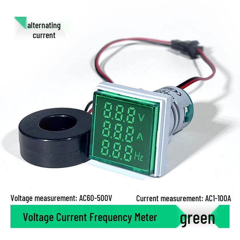 AC Voltage Current Hertz LED Meter AD16-22VAH
