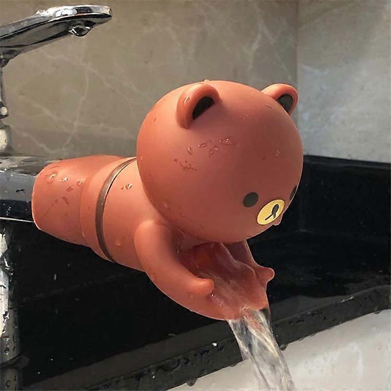 Cute Animal Faucet Extender Kids Children Help Washing Hands Sink Water Tap Extender Splash-proof Spout Extension Kids Bath Toy