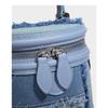Niche Design Denim Splicing Foreign Gas Bucket Bag 2 Versatile Portable Messenger Small Bag