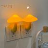 LED nattlampa Creative Shape Energisnål Plug-Play flimmerfritt ögonskydd med ljussensor Söt svamp nattlampa