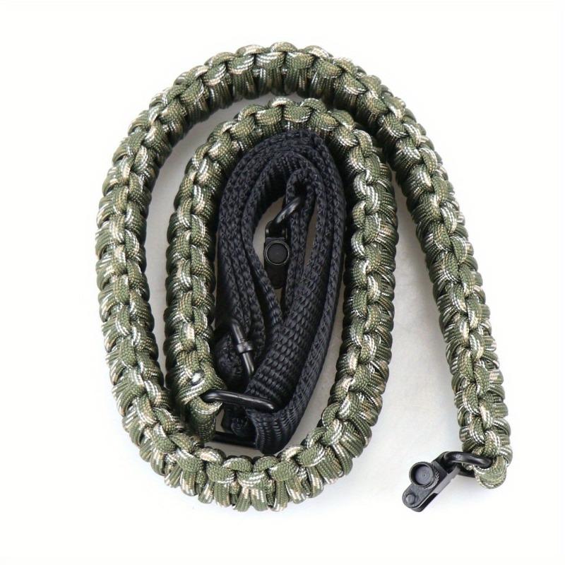 Shotgun Sling 550 Paracord Rifle Sling with Tri-Lock Swivel Adjustable Length 2 Point Sling Rifle Paracord Strap for Outdoor