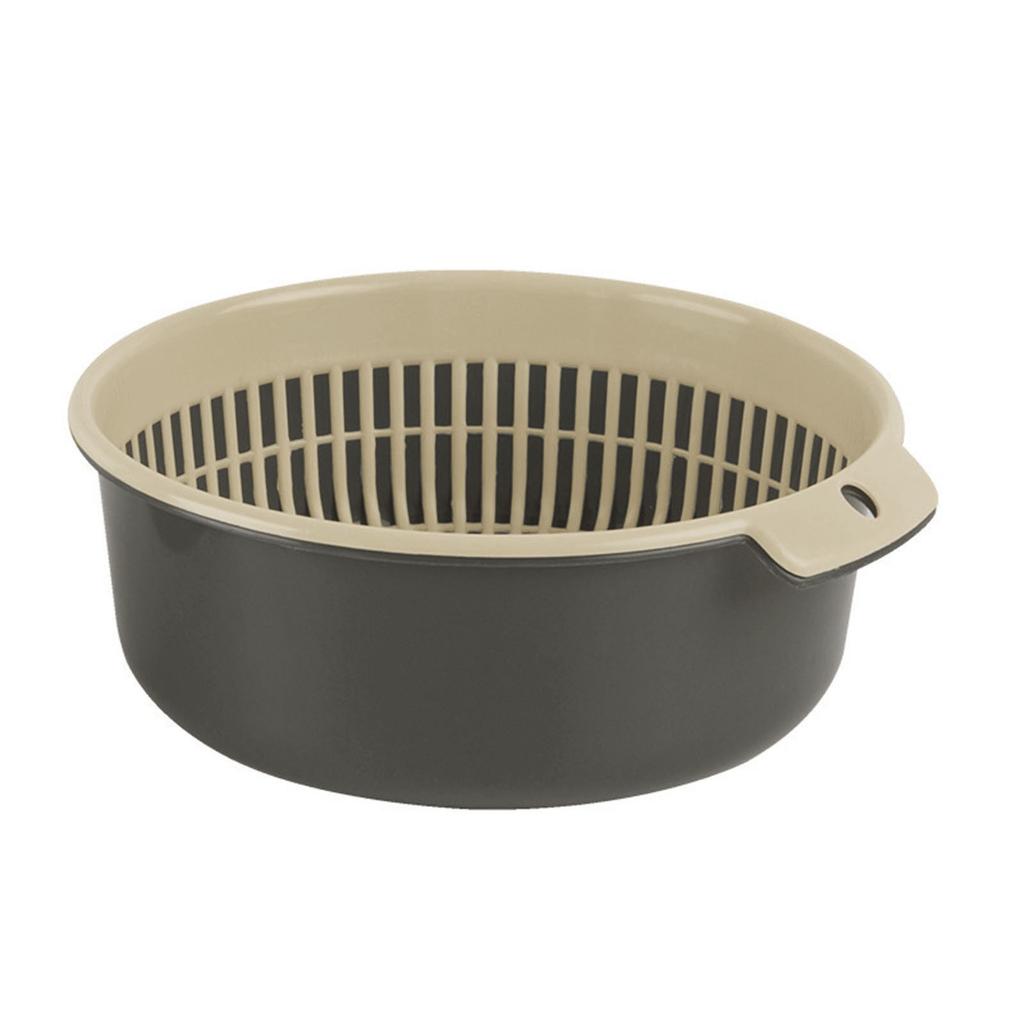 Basket Double-Layer Household Washing  And Vegetables Hollow Storage