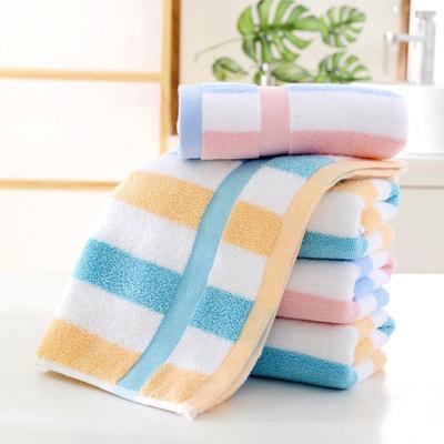 Thickened Plaid Soft Towel Pure Cotton Strong Water Absorption Household Hotel Bath Towel Plaid Pattern Does Not Lose Hair and Does Not Fade