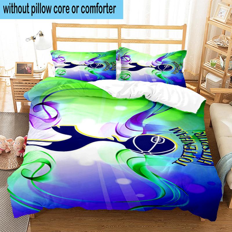 Set Biancheria da Letto Stampato Design Tottenham Hotspur F.C. 3 Pezzi Chiusura Copripiumino Include 1 Copripiumino & 2 Federe Set Biancheria da Letto Decorazioni per la Casa Regali