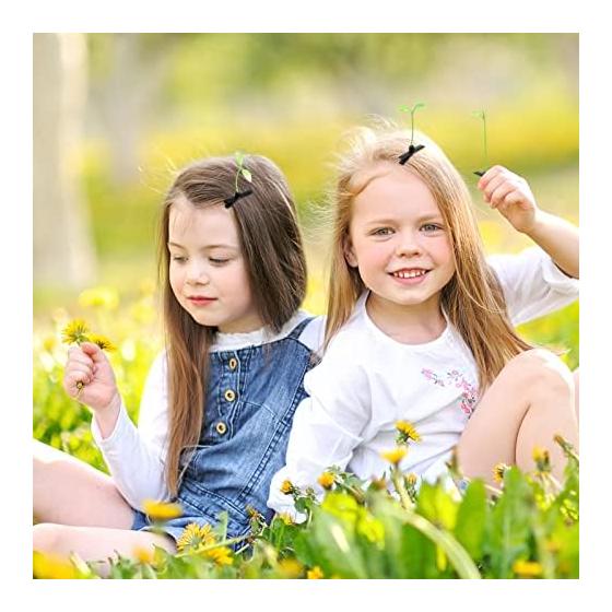 DOITOOL 50 Pcs Bean Sprout Hair Clips, Cute Leaf Hair Pins, Grass Plant Hair Accessories for Kids Adults, Party, Cosplay, Festival, Photo Props,