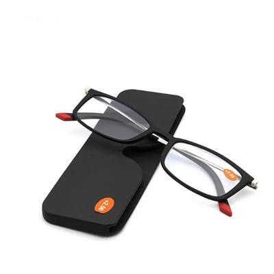 Portable Reading Glasses For Men Women's Eyeglasses Frame With Diopter Thin Prescription Glasses Blue Light Blocking
