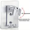 1PC Bathroom Perforation-free Shower Holder The Shower Can Be Rotated Up and Down To Adjust The Shower Aluminum Holder