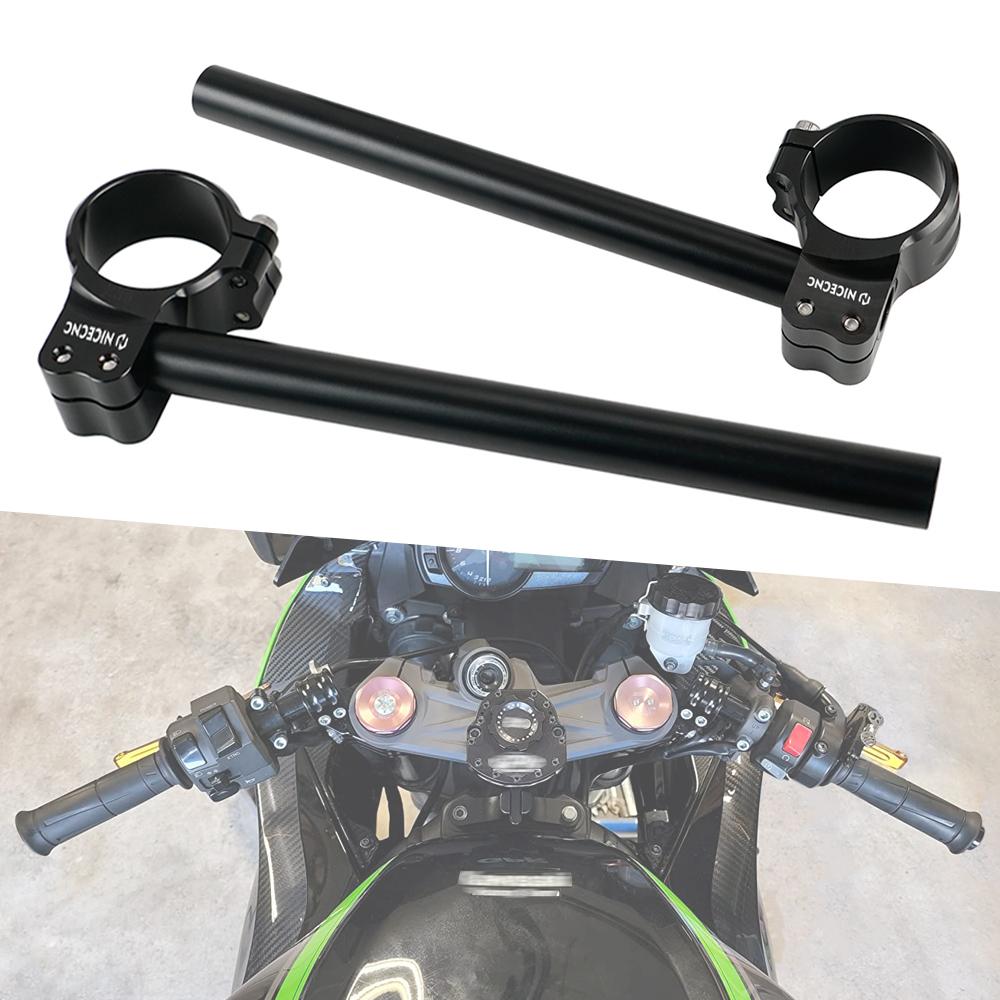 For 2005-2018 Yamaha R1 R6 Handlebar 50mm Fork Motorcycle Clip-Ons Handlebars for Kawasaki Ninaja ZX6R 03-08 13-18 ZX10R 04-2018