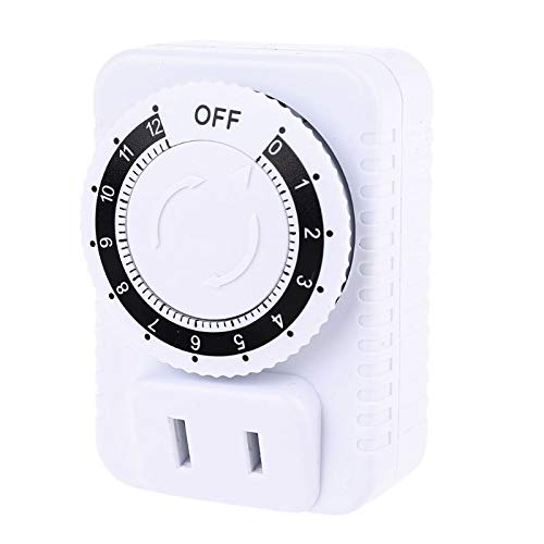 Upgraded 12-Hour Plug-in Mechanical Timer for Kitchen Home Office Appliances