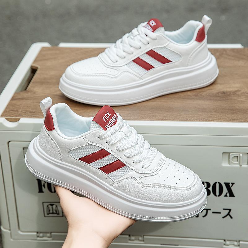 

2025 new men s shoes summer breathable thin mesh hollowed net shoes sports and leisure board shoes mesh white tide shoes 39