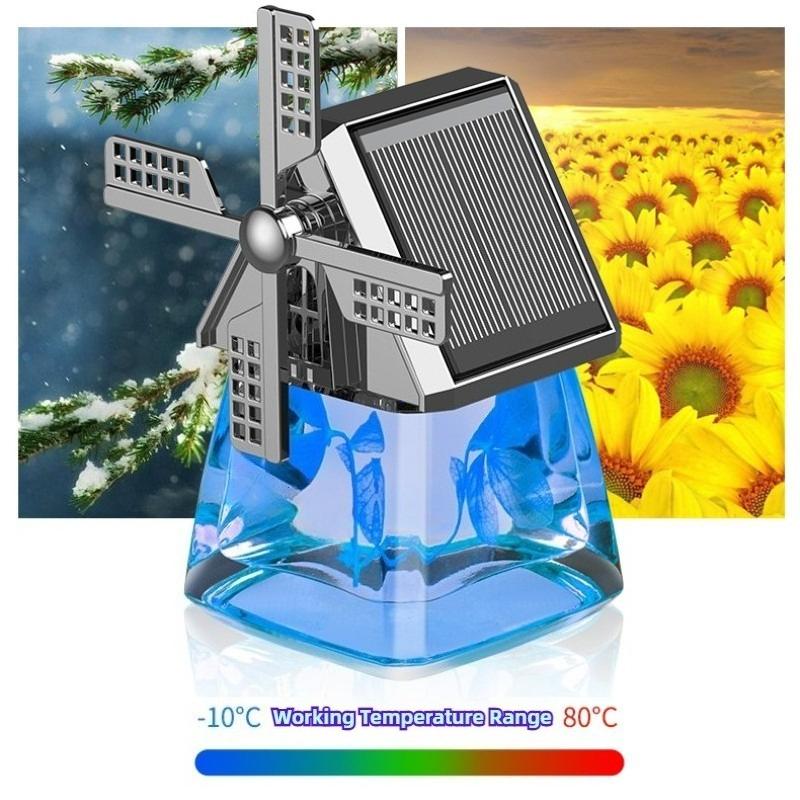 Car Dashboard Air Freshener Car Air Perfume Solar Aromatherapy Diffuser Windmill Design Interior Decoration