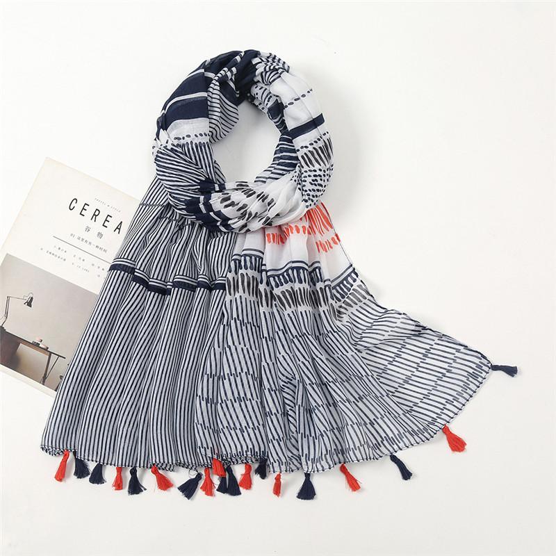 Soft Thin Scarf Viscose Women Bohemian Design Print Shawls Wrap Female Geometric Blanket Long Bufandas Muslim Stole  Fashion
