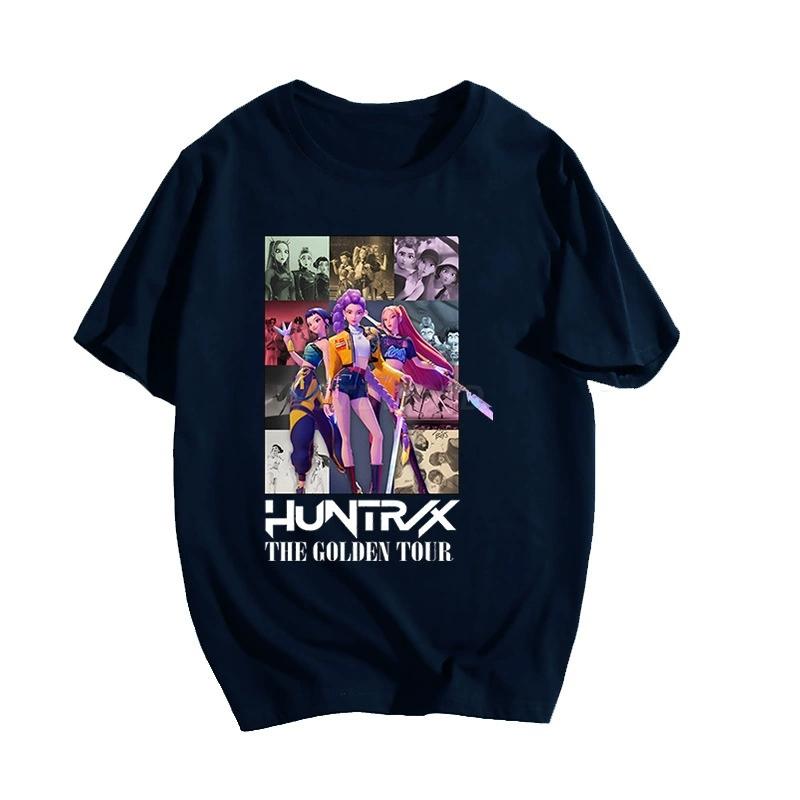 New Design TShirt Kpop Demon Hunters Clothing Cartoon Trendy Tees Loose Casual Crewneck Tops for Women Men Short Sleeve