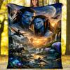 Avatar Theme Printed Blanket Perfect For Couch Bed Travel Outdoor Use Machine Washable Cozy Durable