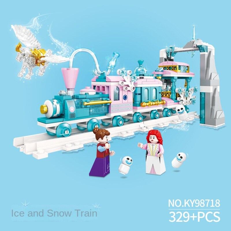 

KAZI Девушка Строительный Блок Принцесса Карета Замок Мечты Головоломка Сборка DIY Игрушка Свет