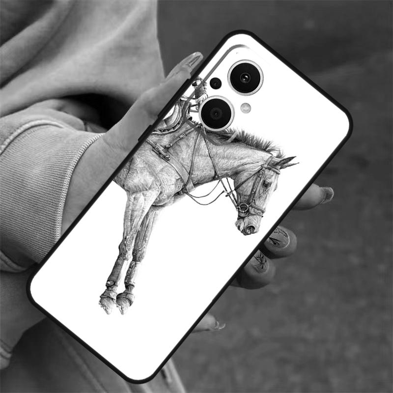Horse Sketch Case For OPPO Reno 14 10 11 12 13 Pro 11F 12F 13F 14F 7 8 Lite OPPO Find X9 X8 X5 Pro Cover