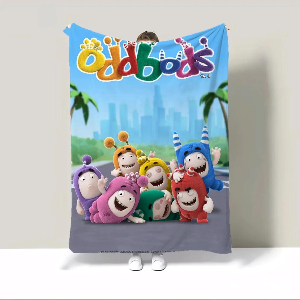 Oddbods Coperte da Divano Lusso Coperta Plaid Lavorata a Maglia Grande Morbida Soffice per Ginocchia