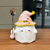 Teacher's Day Gift Cute Pink Ghost Mug with Lid Ceramic Water Cup Girls Birthday Practical Creative Mug