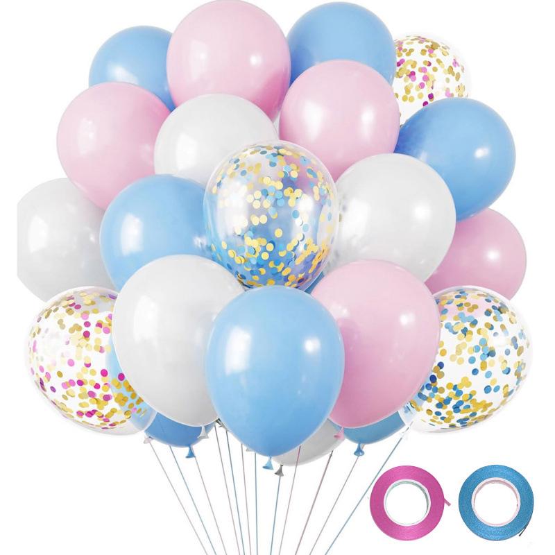 12-Inch Sequin Metallic Latex Balloons, 30pcs - Perfect for Birthday Party Decorations