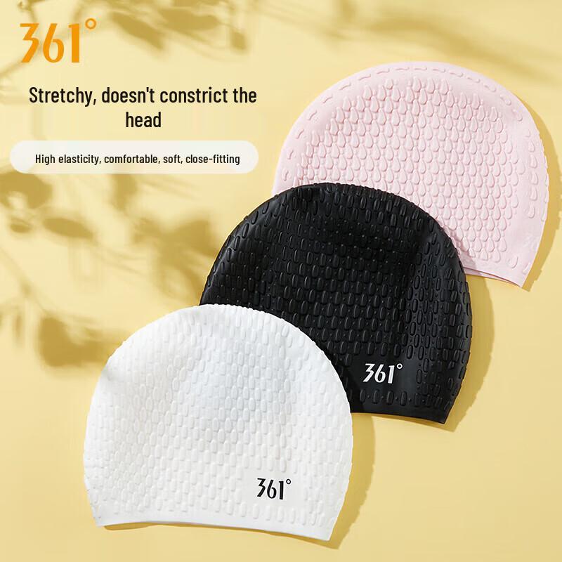361° Silicone Adult Swimming Cap for Long Hair