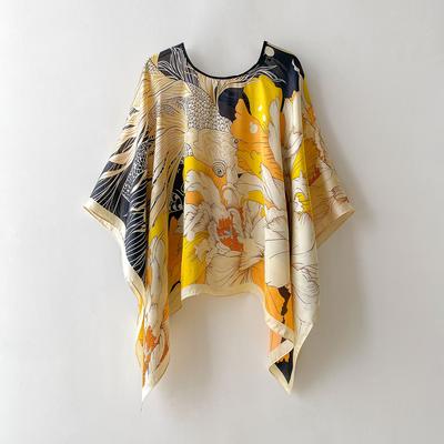 Silk Scarf 110X110Cm Luxury Designer Pullover Scarf Print Head Large Handkerchief Hijab Shawl Women Bandanna Foula