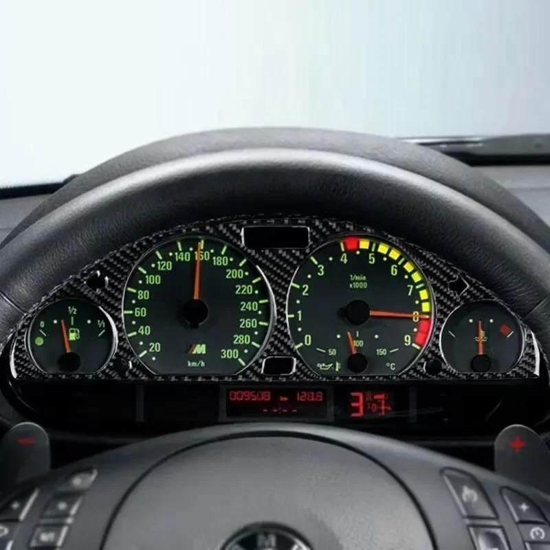 For BMW 3 Series E46 1997-2004 Soft Carbon Fiber Car trument Display Frame Trim Interior Car Accessories