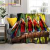 Linda Manta de Franela Suave de Dibujos Animados de Loro Pavo Real Pájaros de Ensueño para Cama Dormitorio Sofá Picnic, Manta para Exterior Ocio Regalo