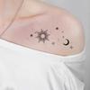 Dark Sun, Moon And Stars Tattoo Sticker, Niche Personality, Waterproof, Sweat-Proof And Non-Reflective.