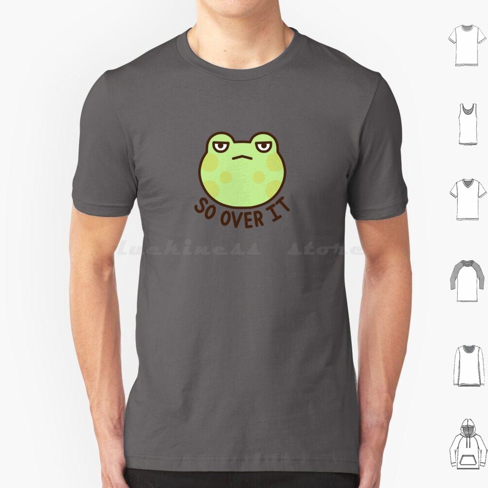 So Over It Frog T Shirt 6xl Cotton Cool Tee Frog Over It Meme Funny Frogs Cute Angry Animals Animal Green Goblincore