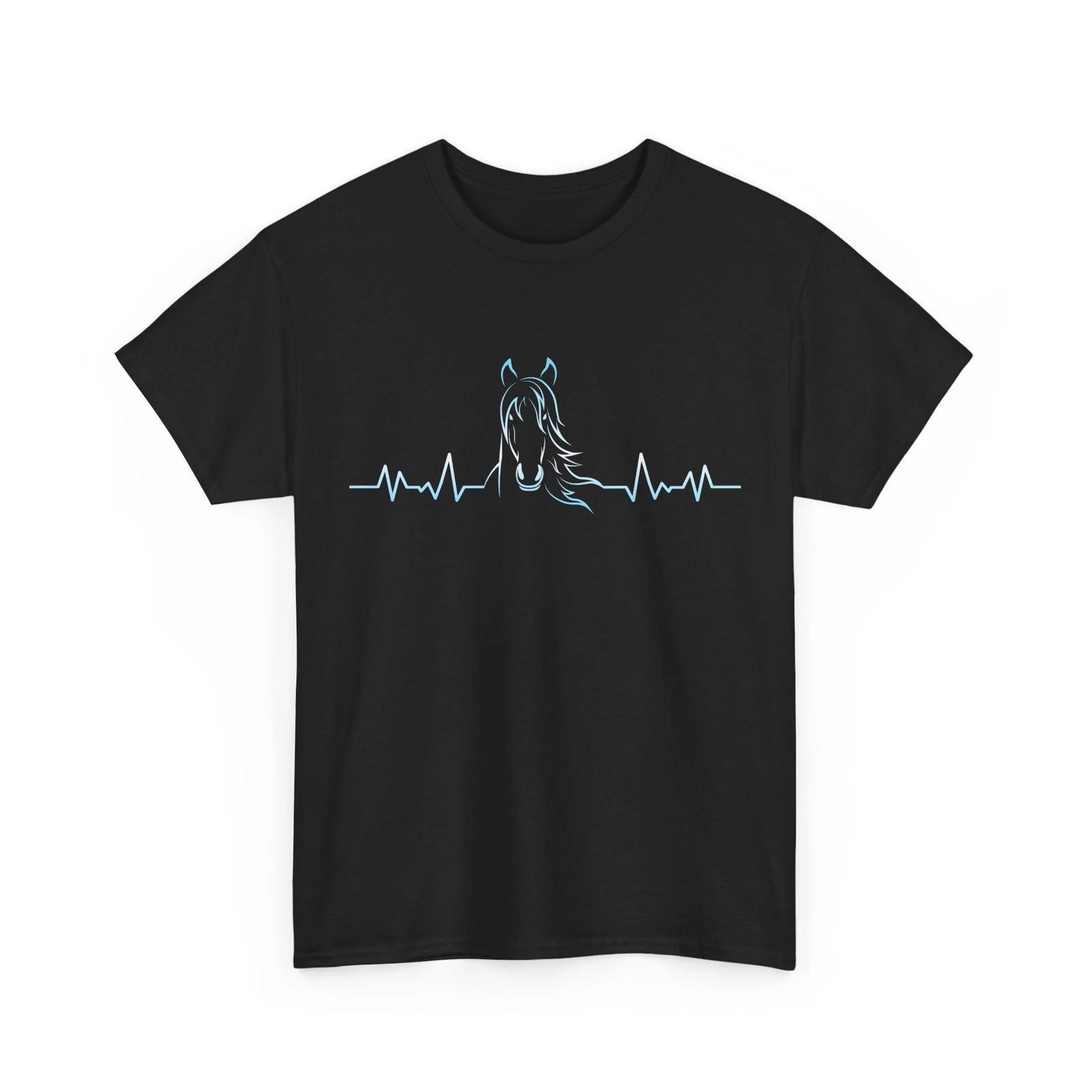 Horse Shirt, Horse Heartbeat Shirt, Horseback Rider Shirt, Horse Lover T-shirt S