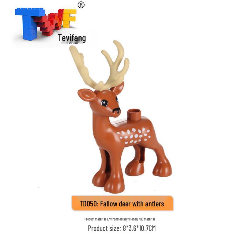 Large Particle Building Blocks: Compatible Prairie Ocean Animal Farm Educational Toys for Kids