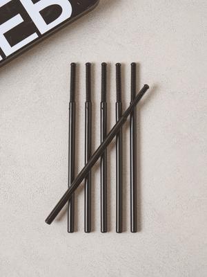 Eyelash Spoolie Wand Set - Screw Type Makeup Brush (6 Pack)