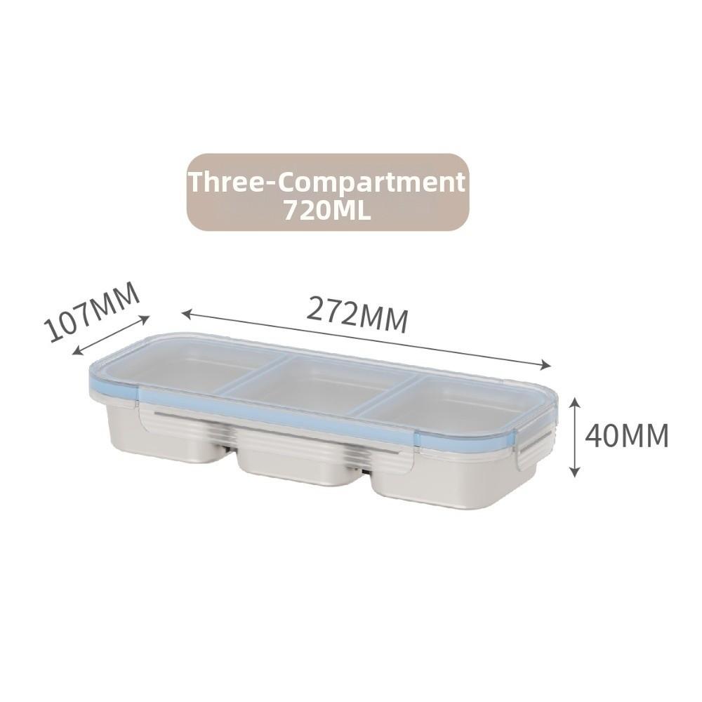 Rectangular Shape Stainless Steel Lunch Box Insulated Lunch Box  Rectangular Shape Blue 720ml
