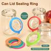 Förvaringsburkslock 10 st Silikon Lufttät Packningsset för Glasbehållare, Håller Maten Färsk, Universell Ersättningspackningsring