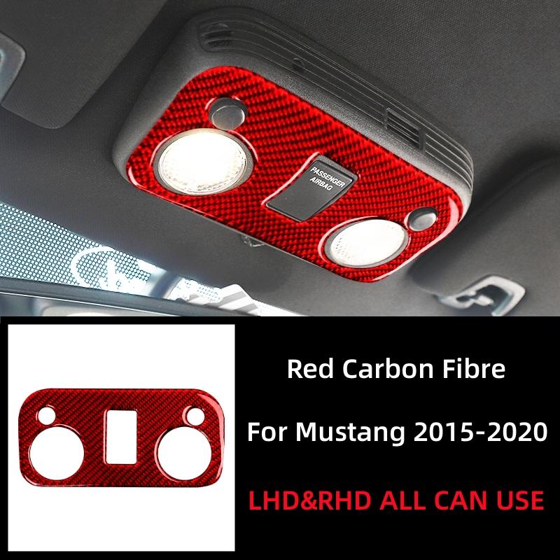 För Ford Mustang GT 2015- Tillbehör Kolfiber Interiör Bil Tak Ljuspanel Klistermärke Skydd Trim Dekorativ Ram