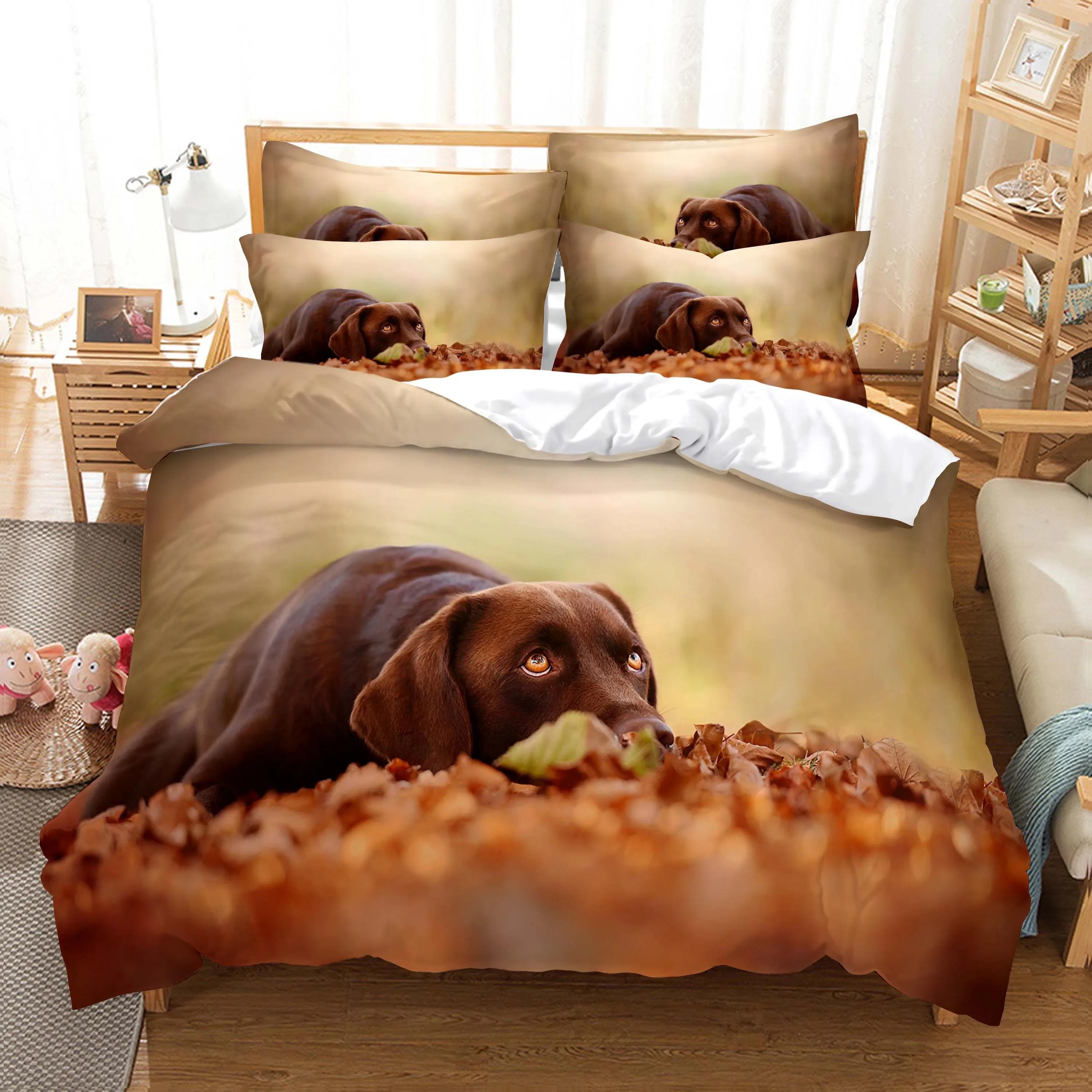 

Dropshipping Animal Pattern Cow Bear Wolf Bedding Set Duvet Cover Sets Housse De Couette Super Comfortable Cotton Bedclothes EU Single(135*200cm)3pcs