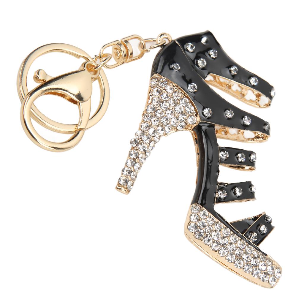 Rhinestone Keychain High Heeled Shoe Shape Cute Jewelry Bag Purse Pendant Accessories