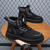 Fashion High Top 2024 Street Boots Mens Leather Shoes Fashion Motorcycle Ankle Boots for Men Winter Boots Man Shoes Lace-Up Botas Hombre
