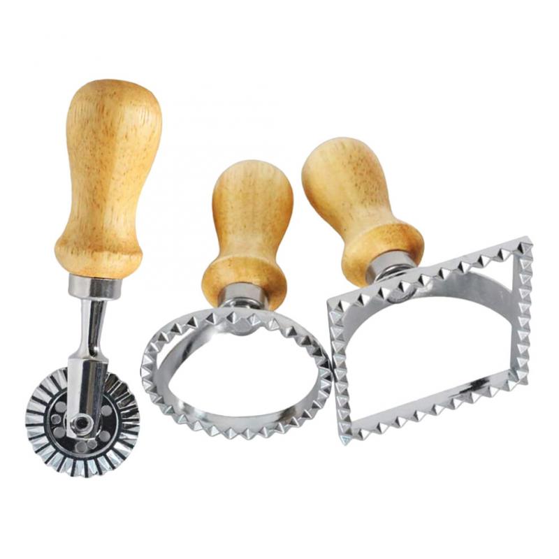 Silberne Zinklegierung Knödelformer Nudelwerkzeuge zum Backen 3 Stück