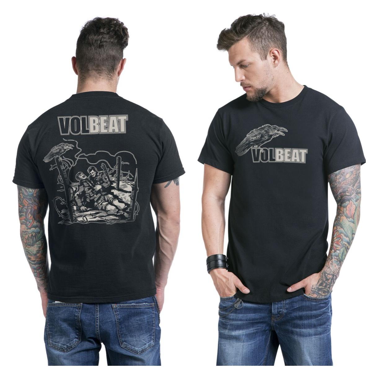 Art New 2026 Skullwing Ribbon Volbeat T-Shirt Men Women Vintage Metal Rock Band Graphic Tee 100% Cotton Summer Streetwear Top S разноцветный