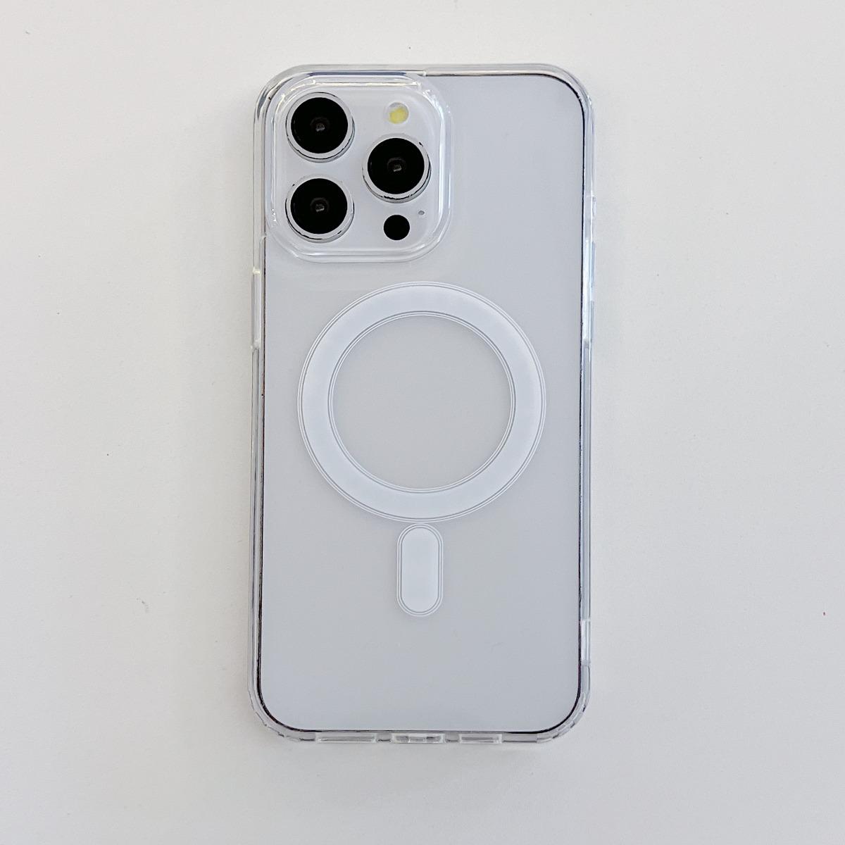 

Магнитный зарядный прозрачный чехол для телефона, совместимый с iPhone 11 12 13 14 15 16 Pro Max Plus X Xr Xs Max 7 8 Plus, противоударный защитный чехол для камеры, задняя крышка For iPhone 16 Pro Max белый