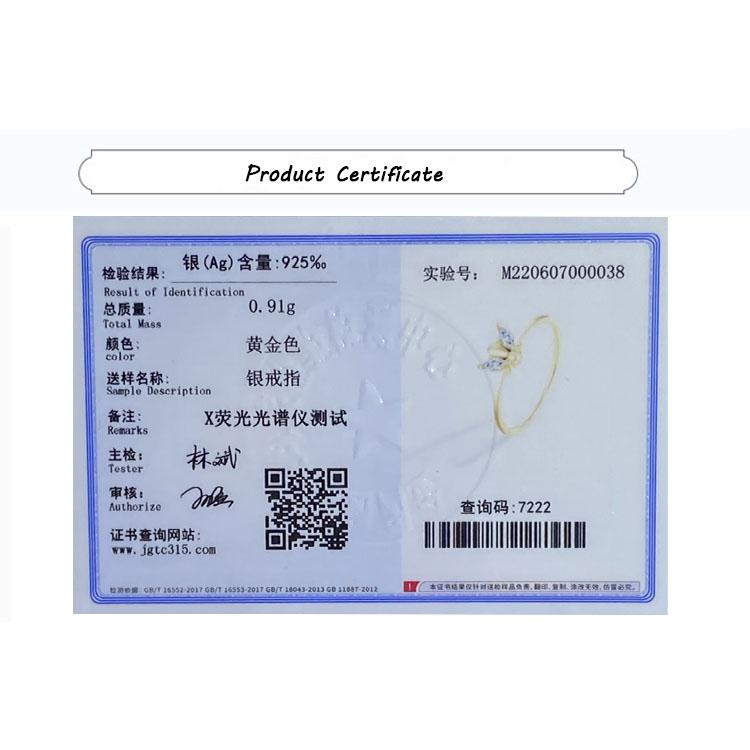 Exquisite Gold Butterfly AAAA Zircon Ring S925 Silver Ring for Women's Fashion Party Jewelry Sterling Silver Elegant Party Silver Ring