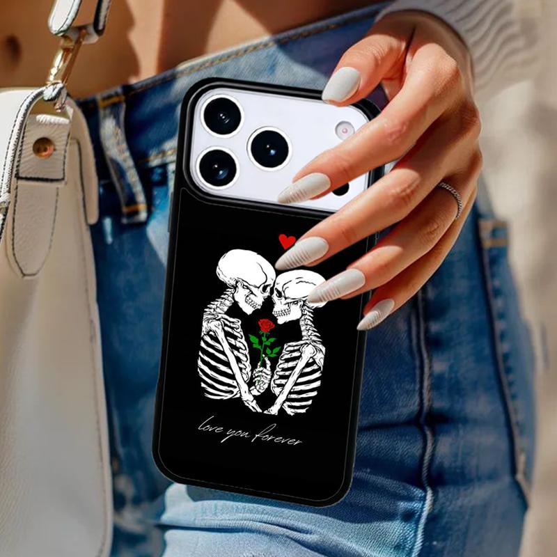 

Red Love Skeleton Diagram Phone Case For iPhone 17 Air 14 15 13 12 Max Cover For Apple 16e 11 Pro Max Plus Coque iPhone 14pro