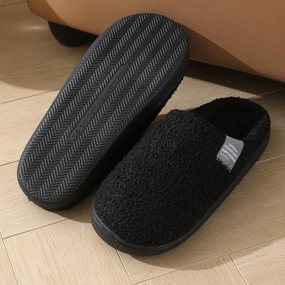 Pantofole Slip-On Nere Soffici - Eleganti, Confortevoli, Piatti Antiscivolo con Tomaia in Tessuto Morbido e Suola in TPR, Indossare, Pantofole per Tutte le Stagioni|Scarpe Slip-on Accoglienti