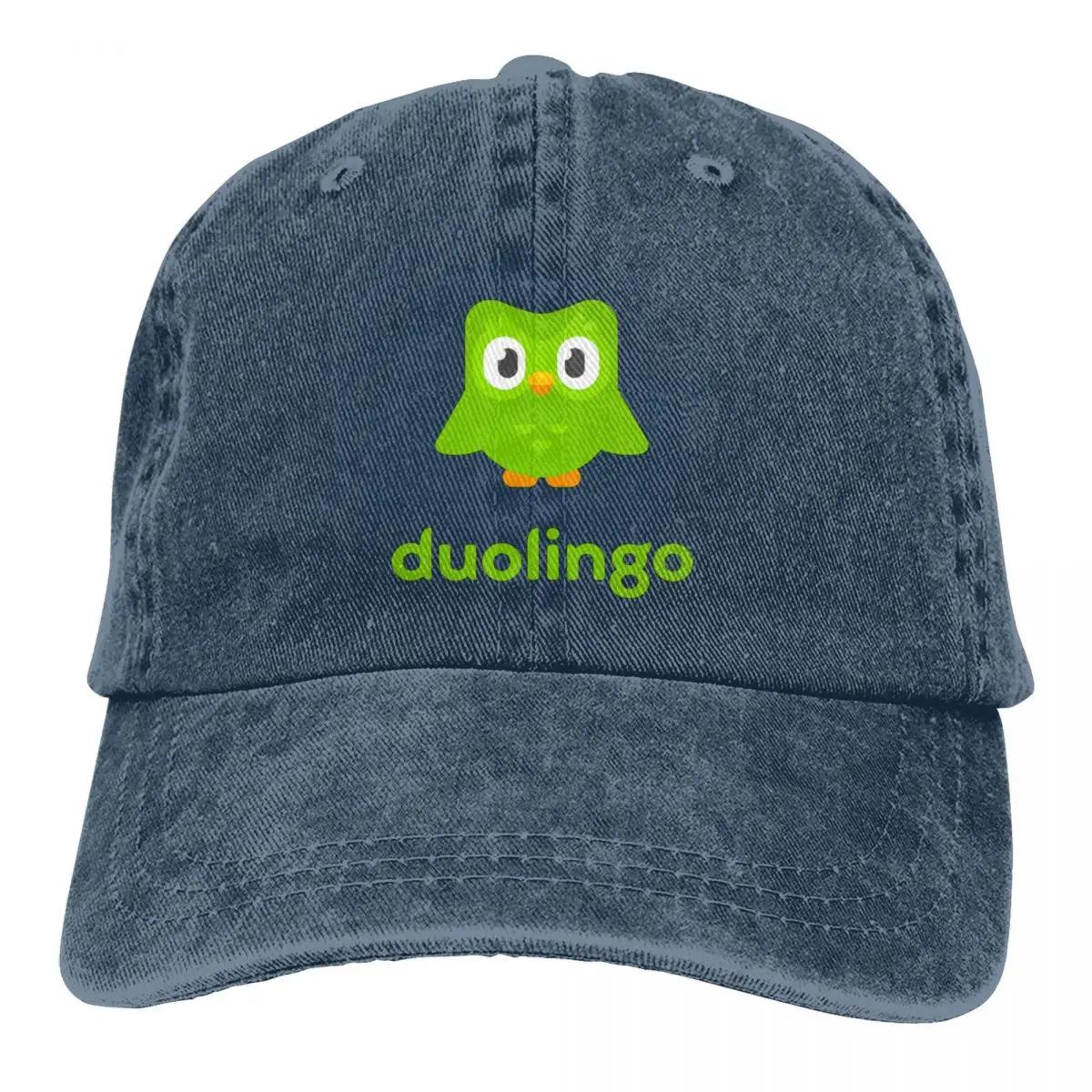 

Fashion Duolingo Owl Duo Baseball Caps Unisex Distressed Washed Hat Outdoor Summer Hats Cap Adjustable& 8Y