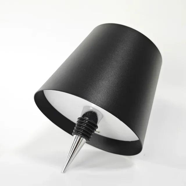 Wireless Bottle Lamp LED Wine Bottle Base Rechargeable Vases Led Light Battery Operated Bar Dining Mushroom Lamp Holder Decor