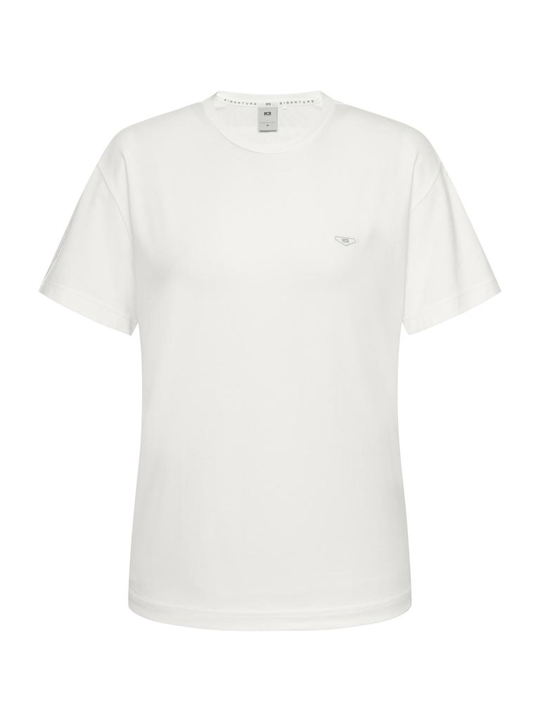 K2 Signature Silky Short Sleeve Round Neck T-Shirt W_Ivory