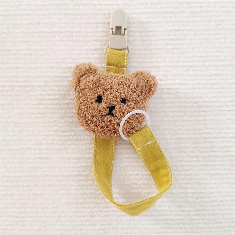 Cadena para Chupete de Bebé Oso de Dibujos Animados Anti-Pérdida Correa para Chupete Encantador Mordedor y Soporte para Chupete Cordón Cinturón Anti-caída